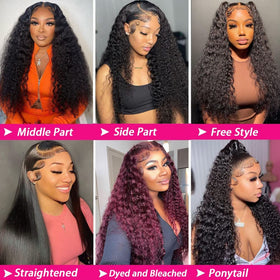 Leximi deep wave wig ideal for wedding, party, or vacation styling.