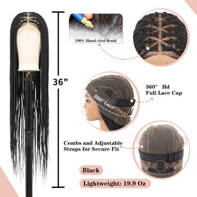 Lexqui braided wig with baby hairs for natural-looking edges daily.