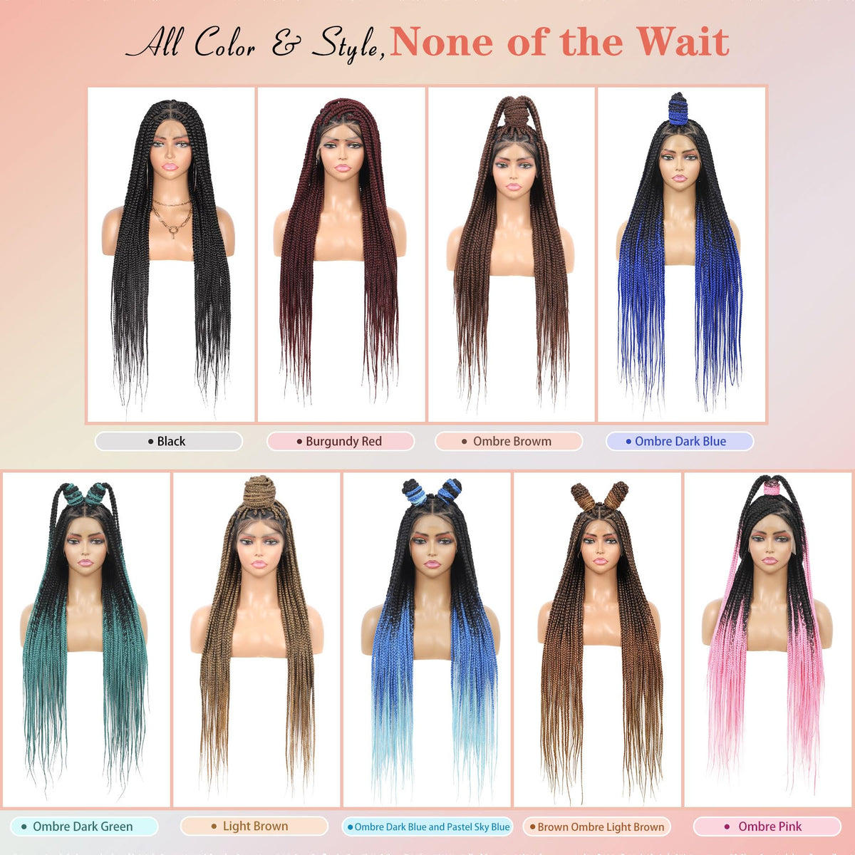 Lexqui easy-install full lace braided wig for quick daily wear.