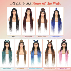Lexqui easy-install full lace braided wig for quick daily wear.