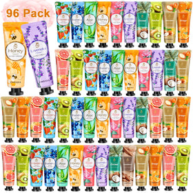 LFENYIGI 96-pack mini hand lotion bulk pack for versatile gifting and stocking stuffers.
