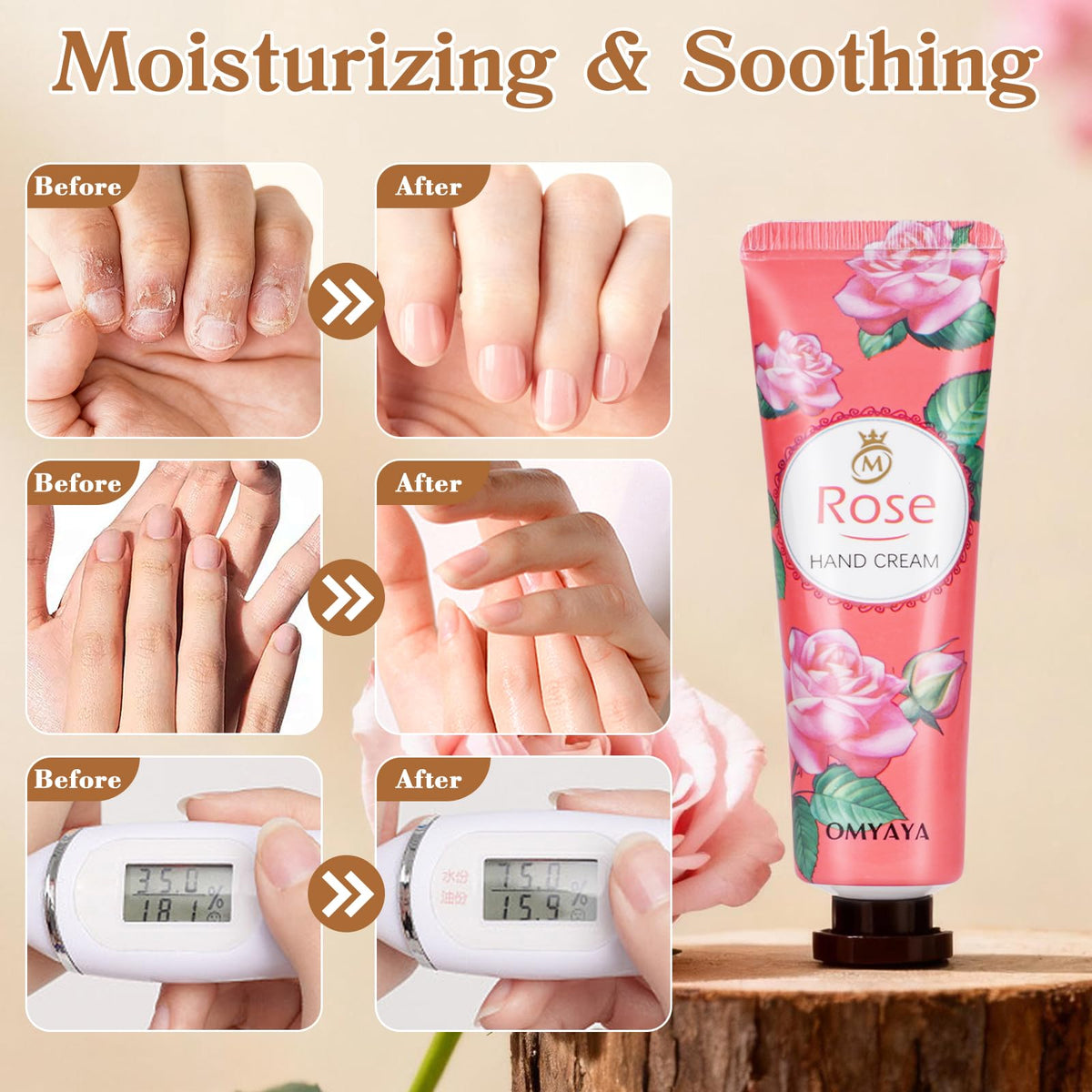 LFENYIGI nourishing formula with shea butter, honey, and aloe for dry hands.
