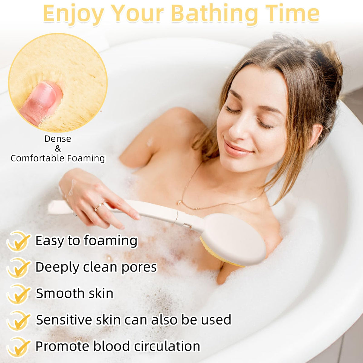 LFJ sponge brush head soft porous sponge for delicate skin cleansing.