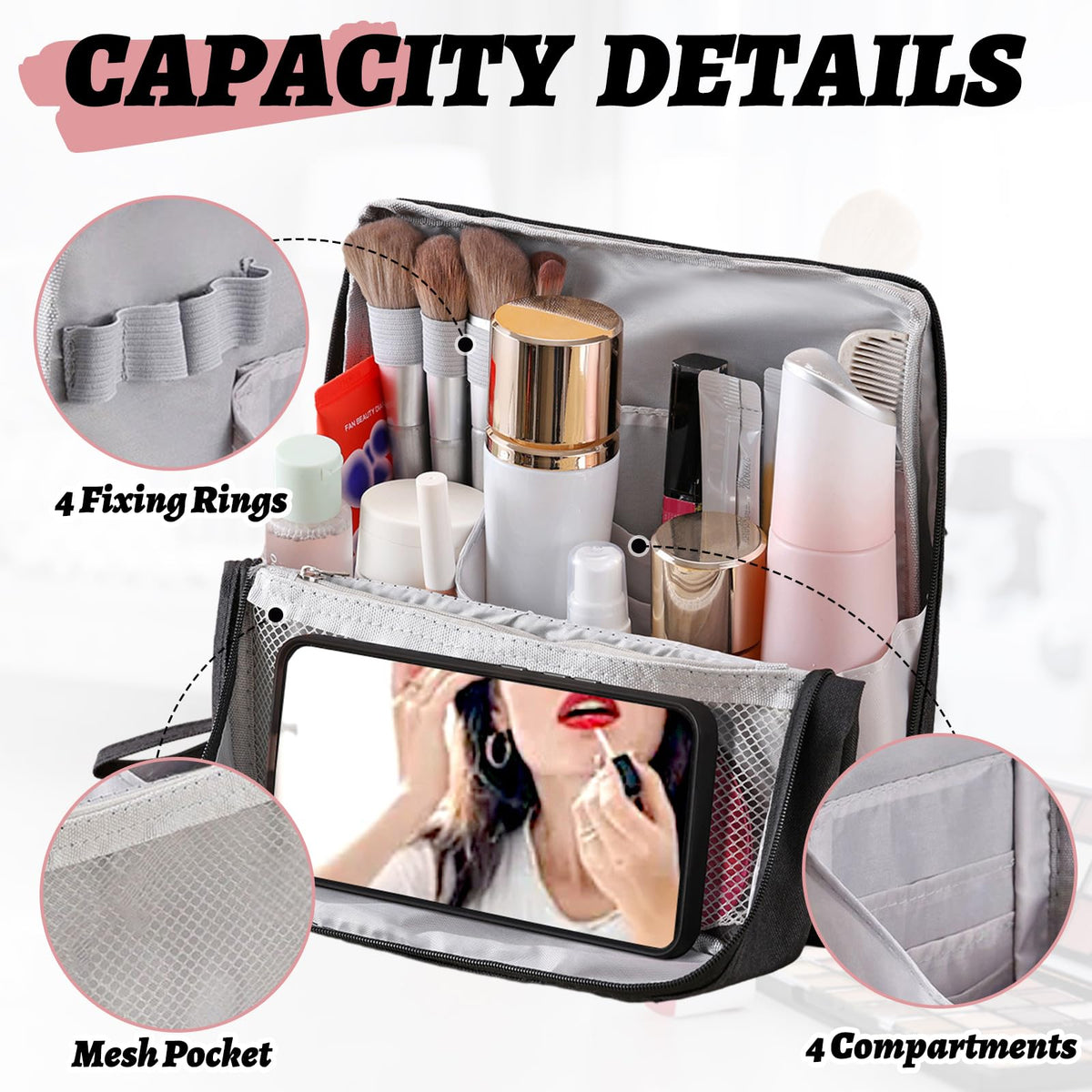LFZHAN vertical storage saves counter space while keeping items visible.