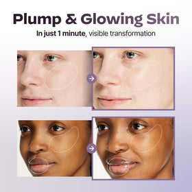 LG Pra.L Superform Galvanic Booster Mystic White close-up of red LED light energizing skin