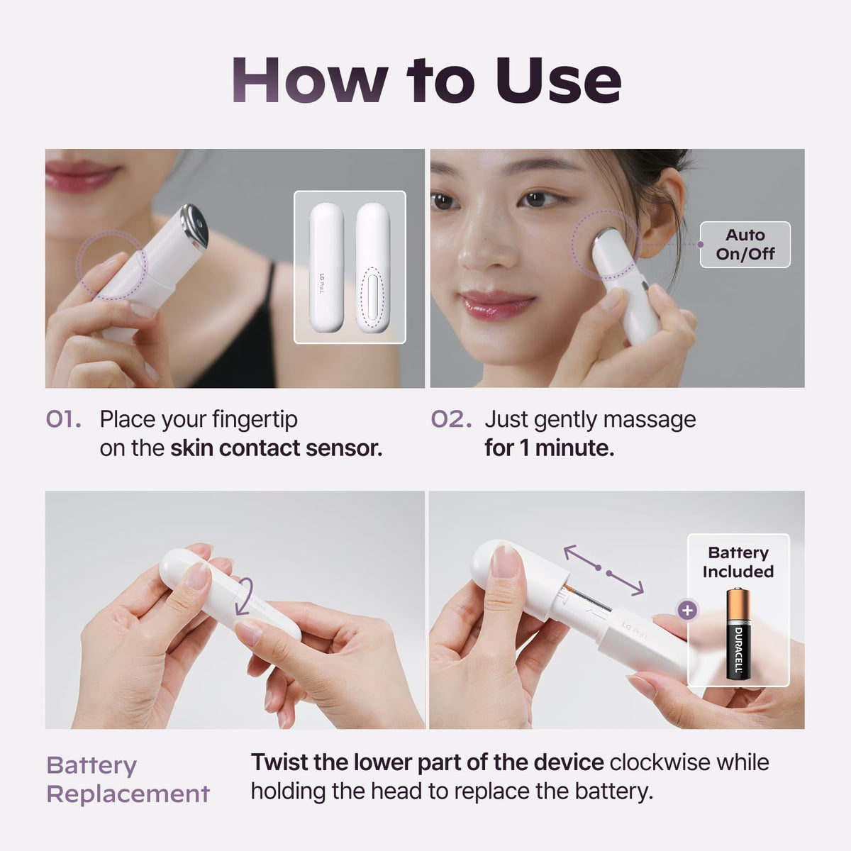 LG Pra.L Superform Booster shown as a gift-ready skincare device