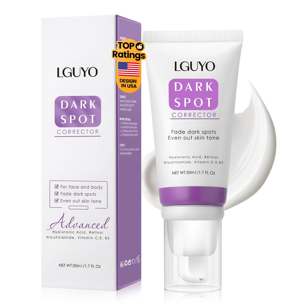LGUYO cream close-up highlights smooth, non-greasy finish