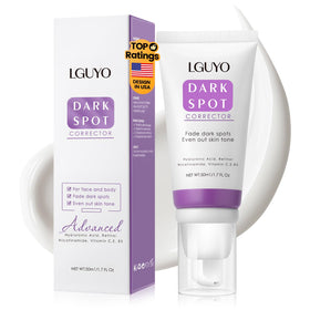 LGUYO dark spot remover bottle for face with sleek packaging and brightening potential