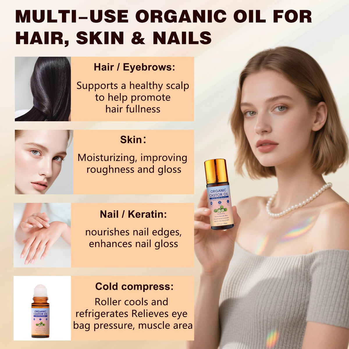 LHBMET skin application with roll-on for quick hydration and comfort