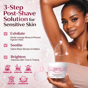 LHOPEBK Nature bha-aha exfoliating pads target bikini area for smoother skin post-shave.