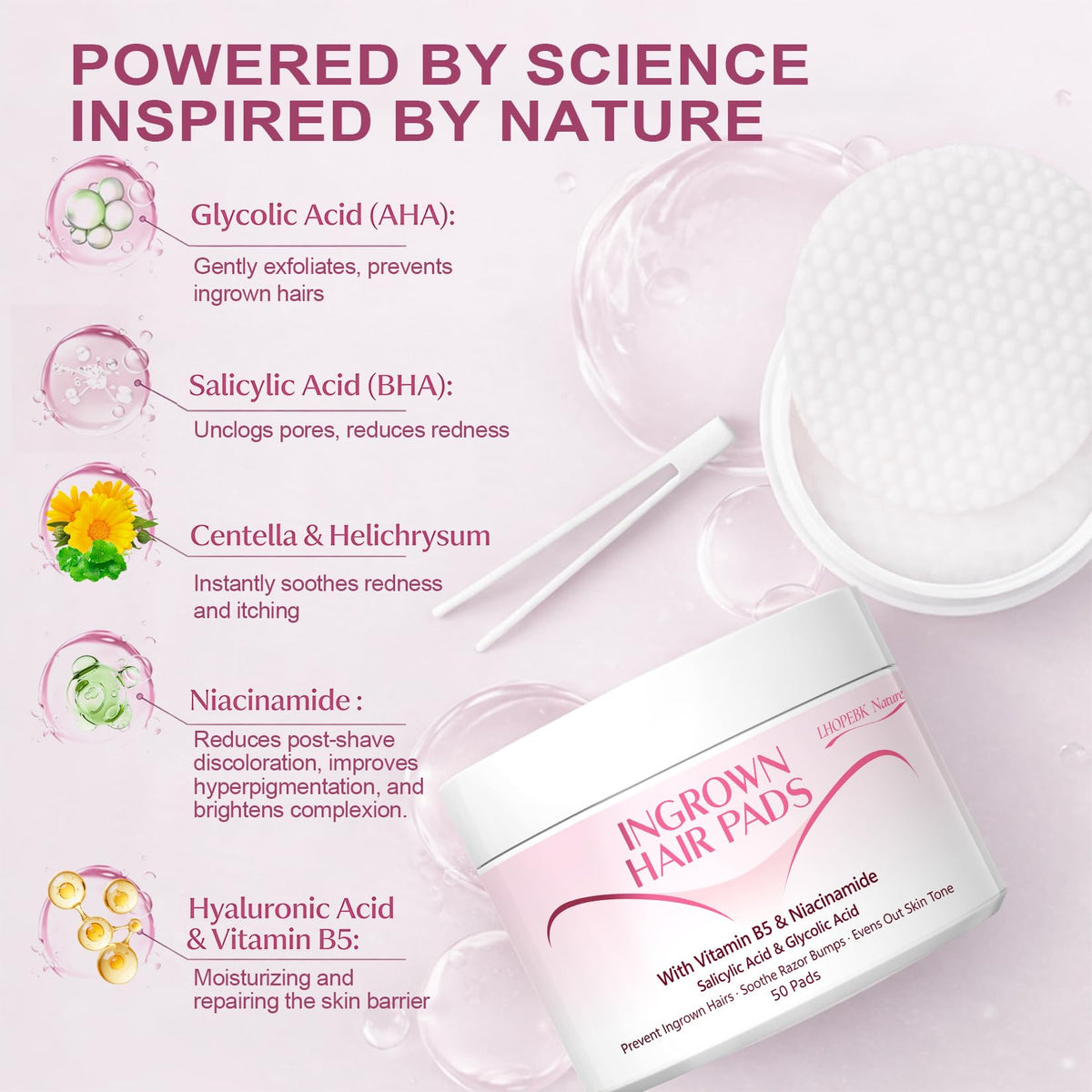 LHOPEBK Nature dark-mark fade pads help even skin tone over time.