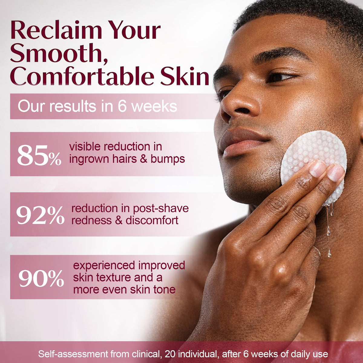 LHOPEBK Nature post-shave relief pads soothe underarms after waxing.