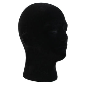 LIAMTU black foam mannequin head offers lightweight, durable mounting for accessories.
