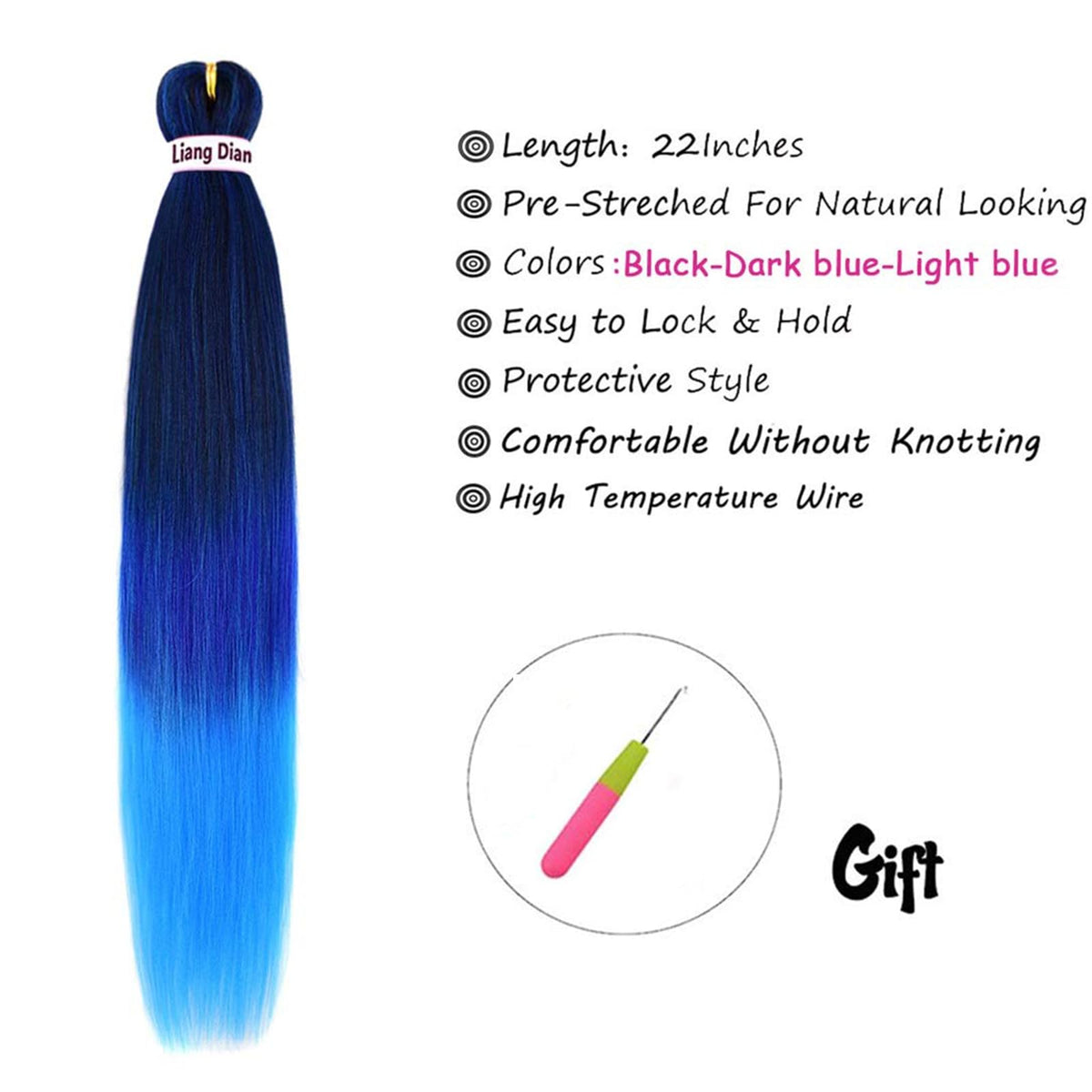 Liang Dian hair closeup emphasizes soft fibers and tangle-free feel.