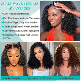Liang Dian Curly Bundles natural black color easy to blend.