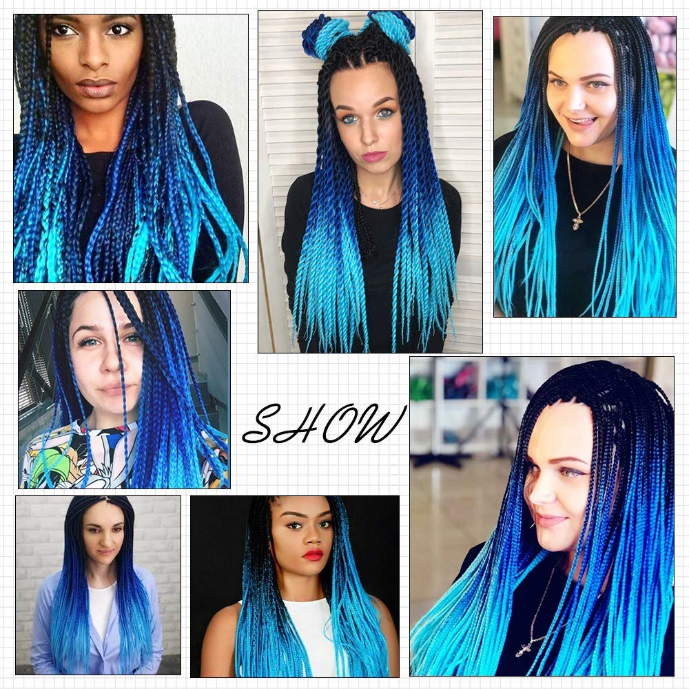 Liang Dian ombre mixed pack highlights black, dark blue, and light blue colors.