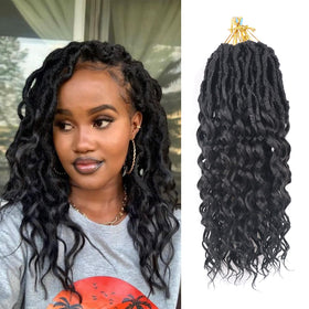 Lianzi deep-faux-locs-14in-1B for natural texture and comfortable wear