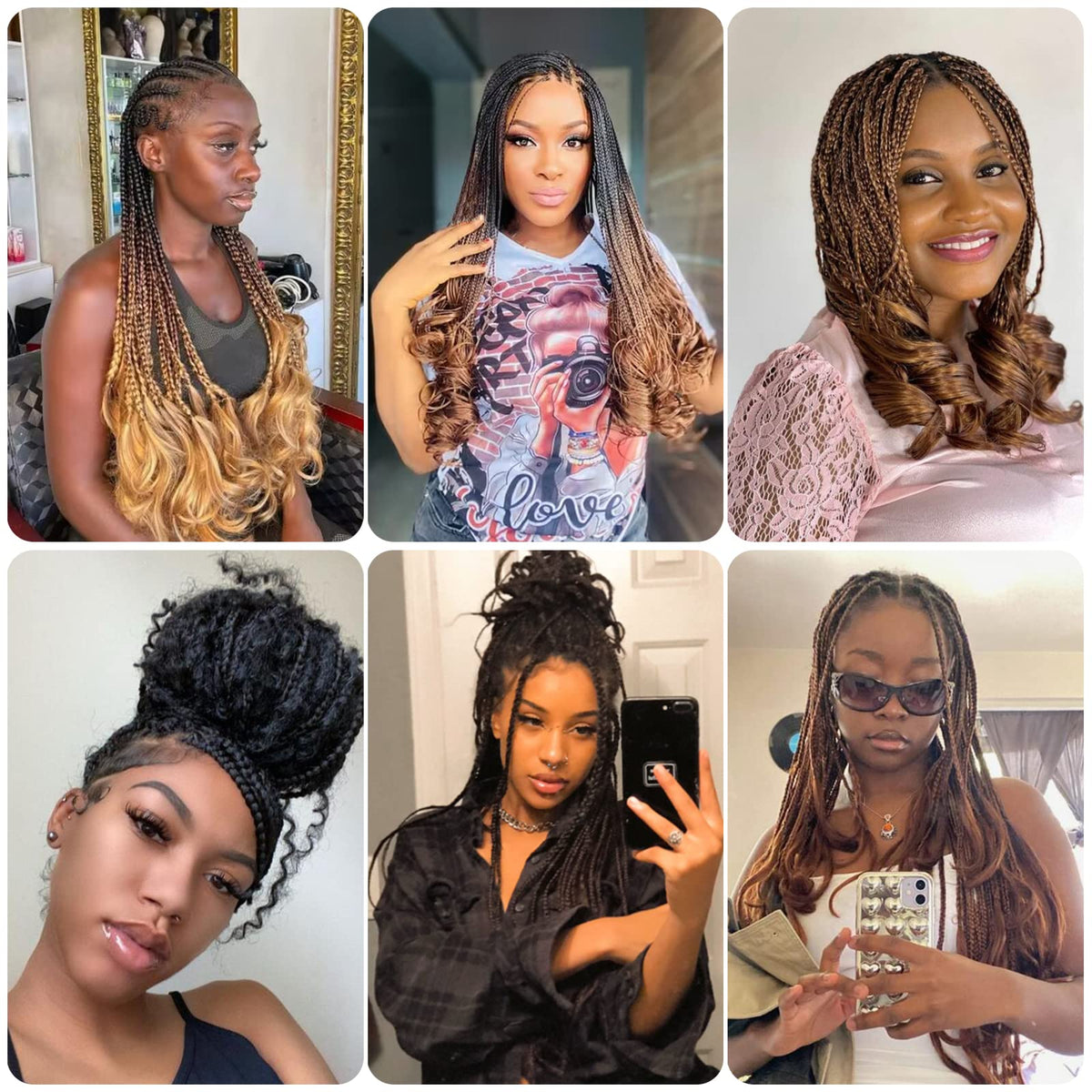 Lianzi ombre curly braids 18in ideal for versatile box braids