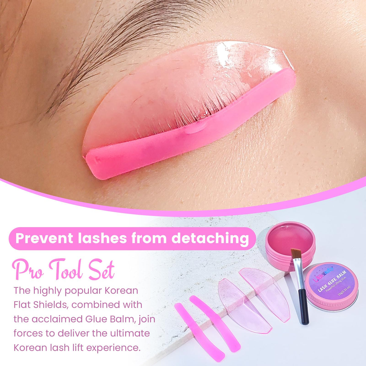 Libeauty flat shields ultra-thin 1mm for precise Korean-style lash lift.