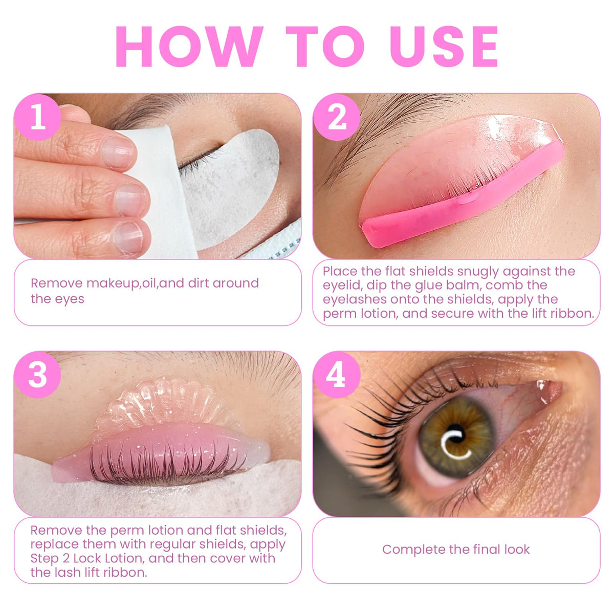 Libeauty glue balm being pressed during application for adjustable lash placement.