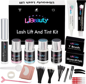 Libeauty Lash Lift Color Kit instruction card showing easy at-home steps
