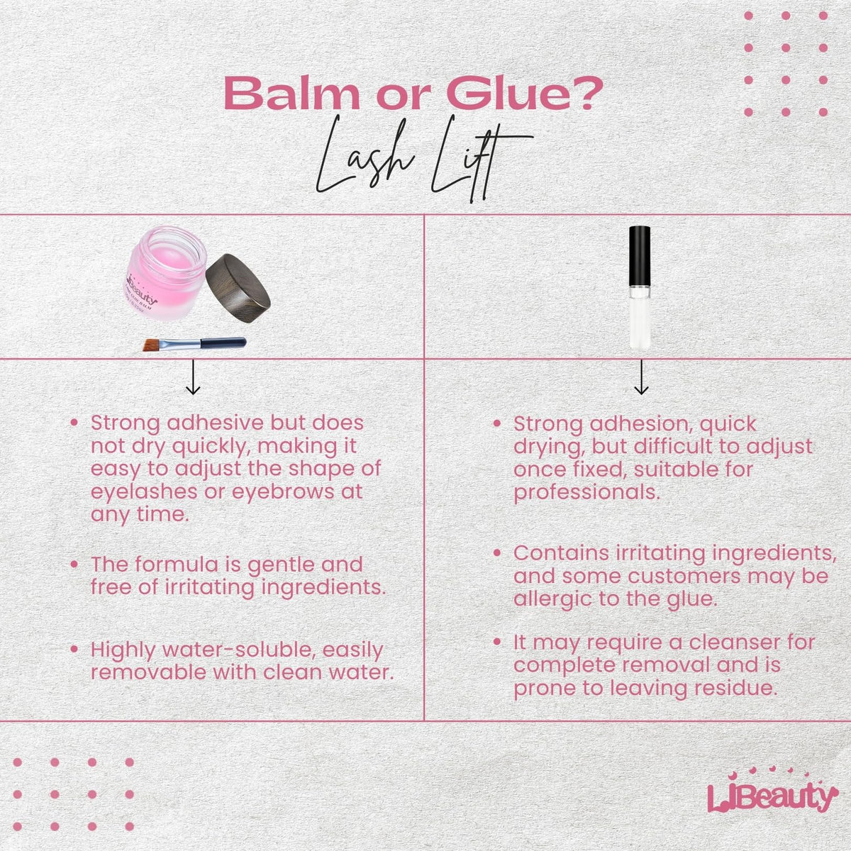 Libeauty glue balm brush included for easy application