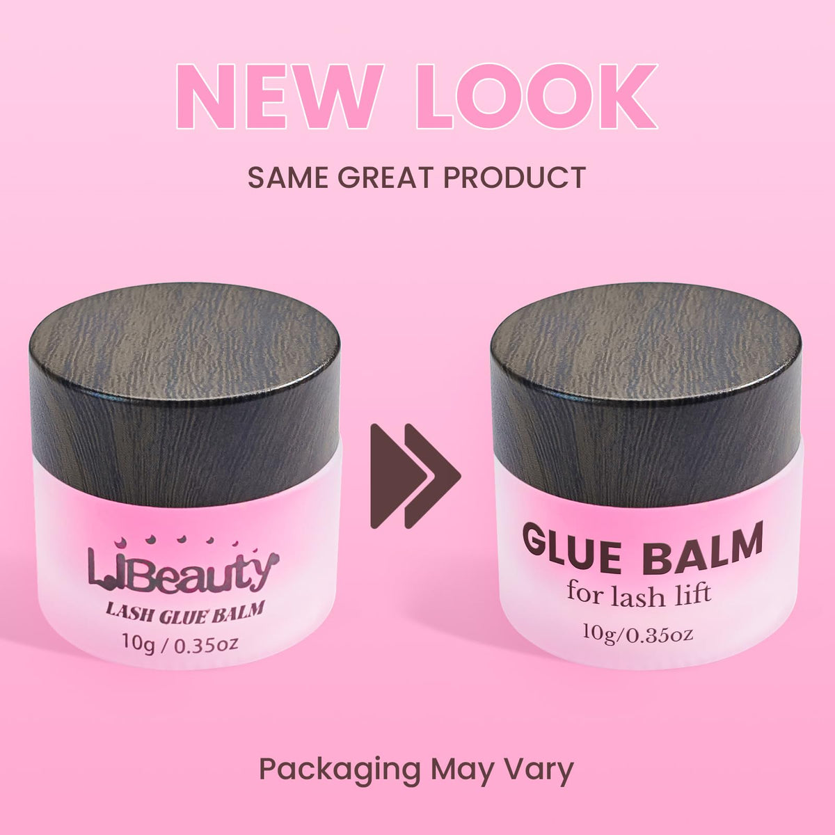 Premium frosted glass packaging of Libeauty balm in salon display