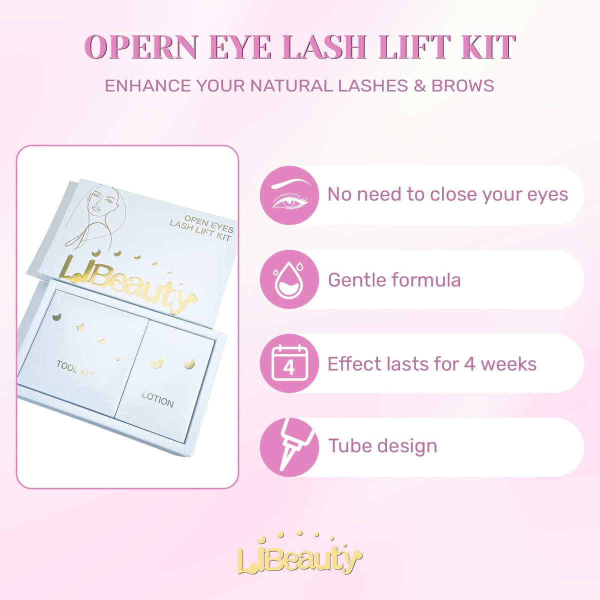 Libeauty Lash Lift Kit upgraded glue balm delivers strong adhesion and lash conditioning.