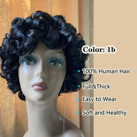 LIBERHEART afro-curly-wig-human-hair with natural texture for versatile looks.