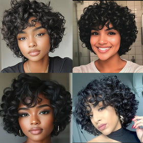 LIBERHEART bouncy-curly-waves-wig delivers full volume and movable curls.