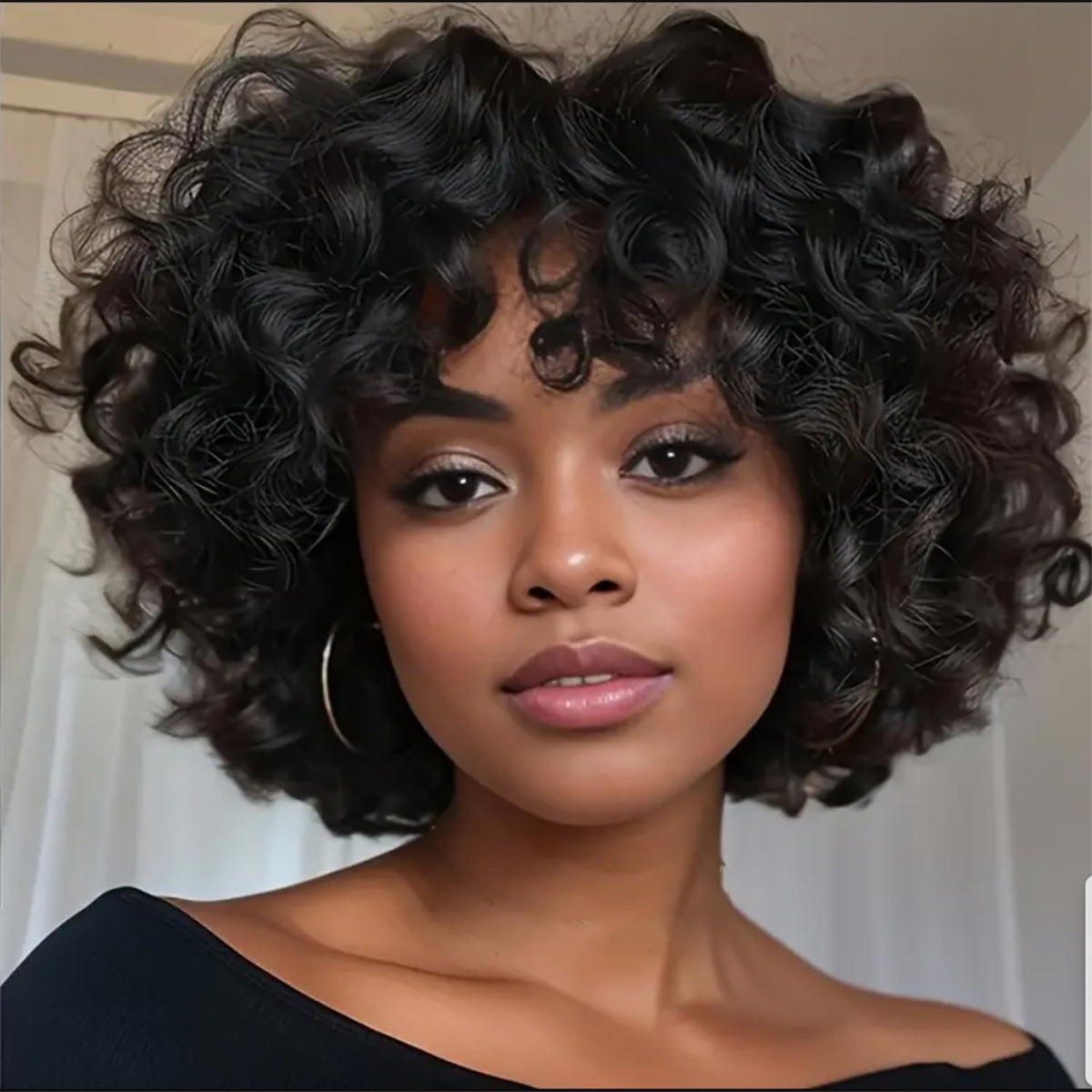 LIBERHEART short-curly-bob-wig-bangs for effortless daily styling.