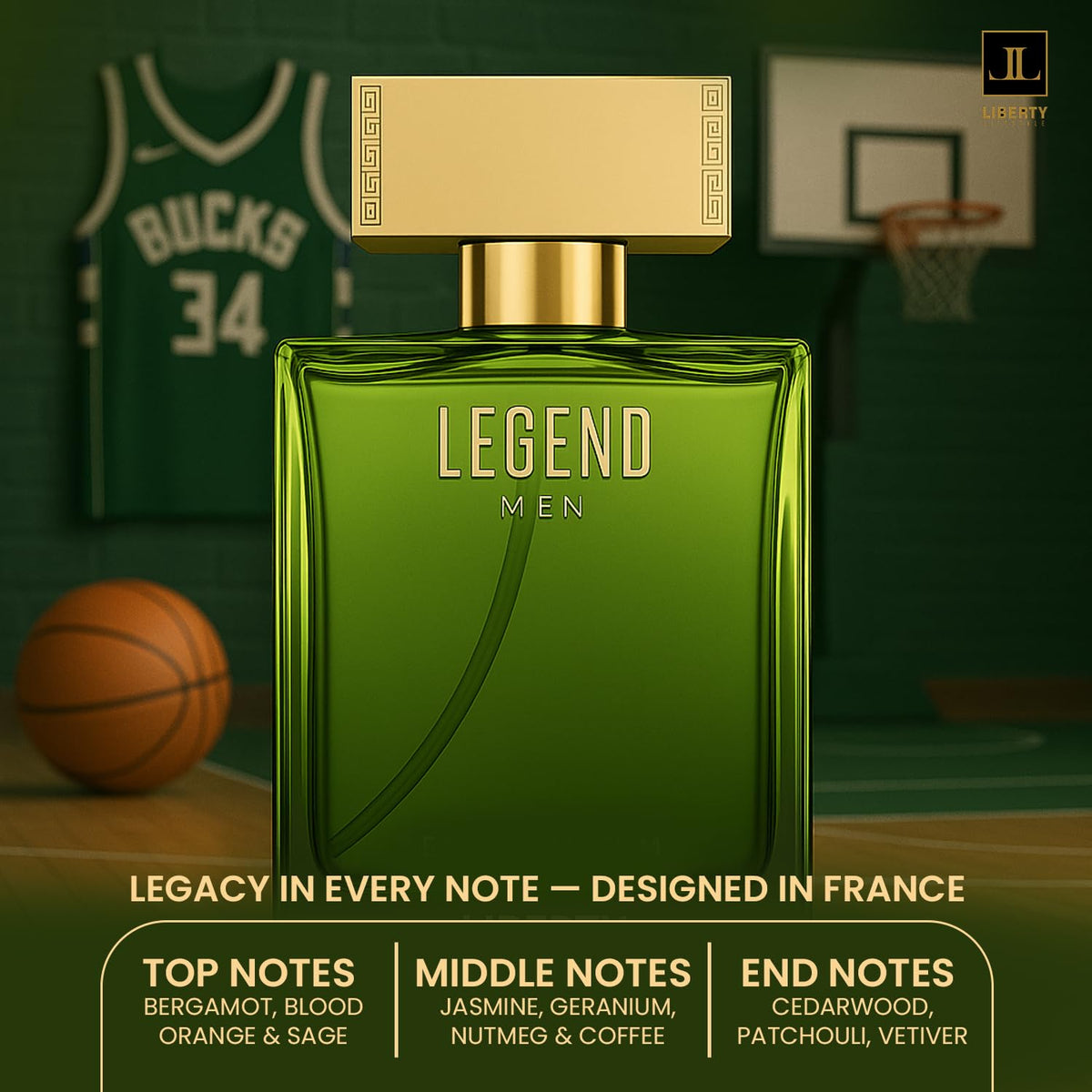 Liberty Legend EDP packaging box displayed as premium gift