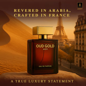Close-up of Liberty Oud cap highlighting premium design and luxe aroma