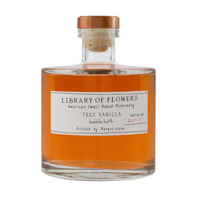 Library of Flowers True Vanilla Bubble Bath bottle for a luxurious skin pampering experience