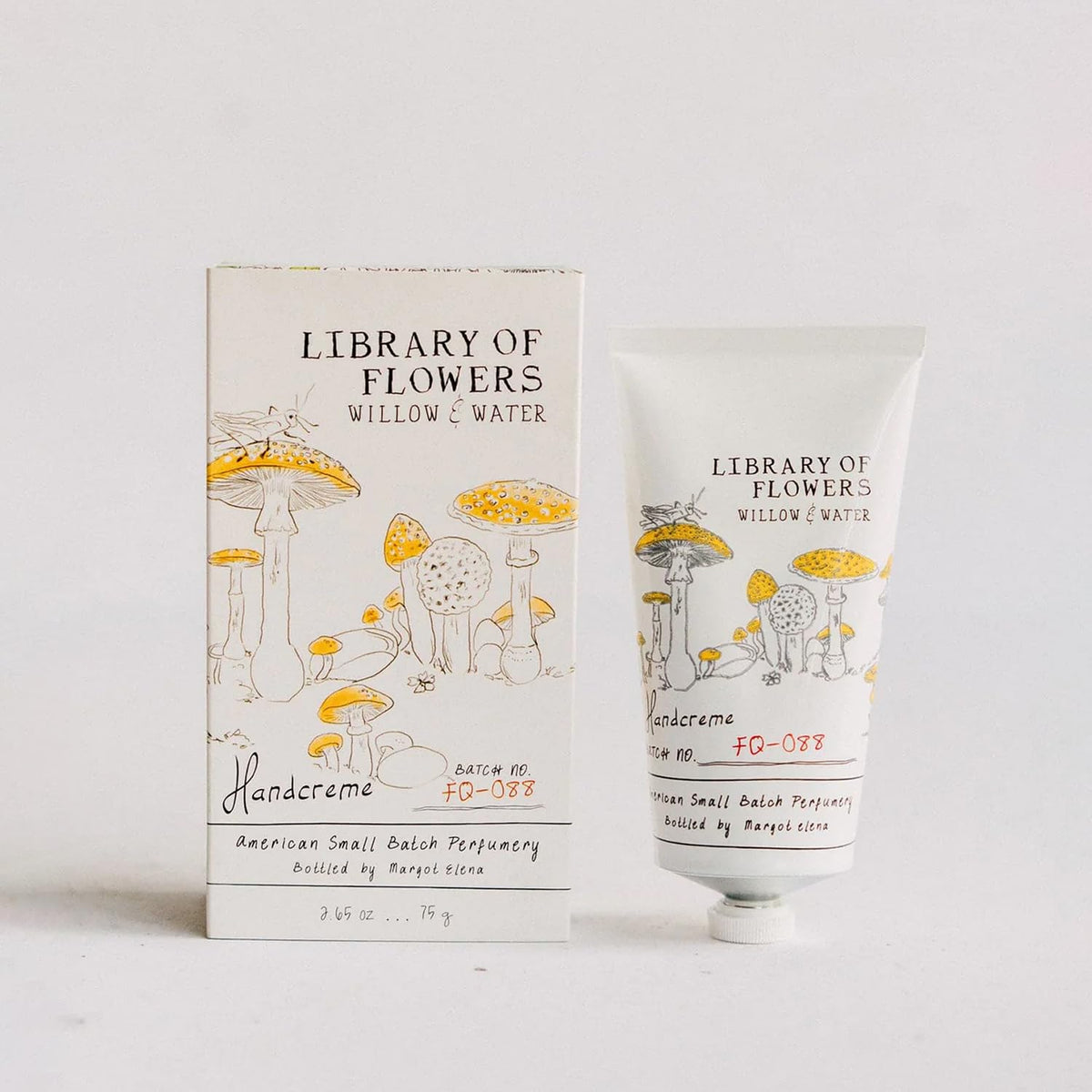Willow & Water handcreme creamy texture ready for quick skin absorption.