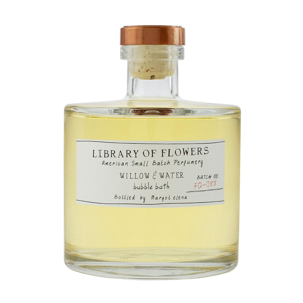 Library of Flowers Willow & Water bubble bath bottle pour for a relaxing soak