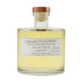 Library of Flowers Willow & Water bubble bath bottle pour for a relaxing soak
