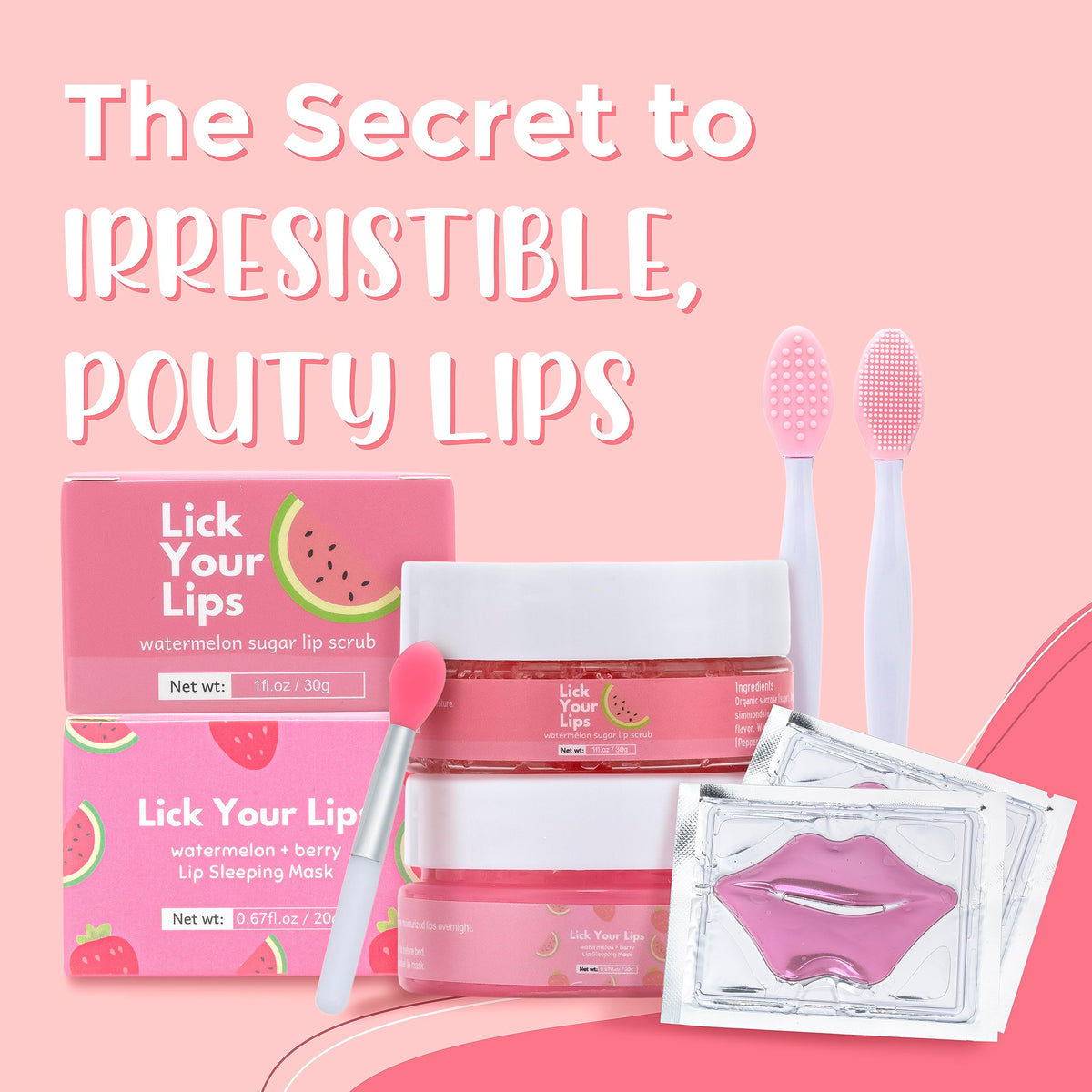 Lick Your Lips lip sleeping mask jar for overnight hydration and a plumper-looking pout.