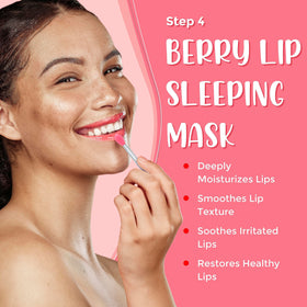 Lick Your Lips overnight lip mask with collagen and hyaluronic acid supports a hydrated appearance.