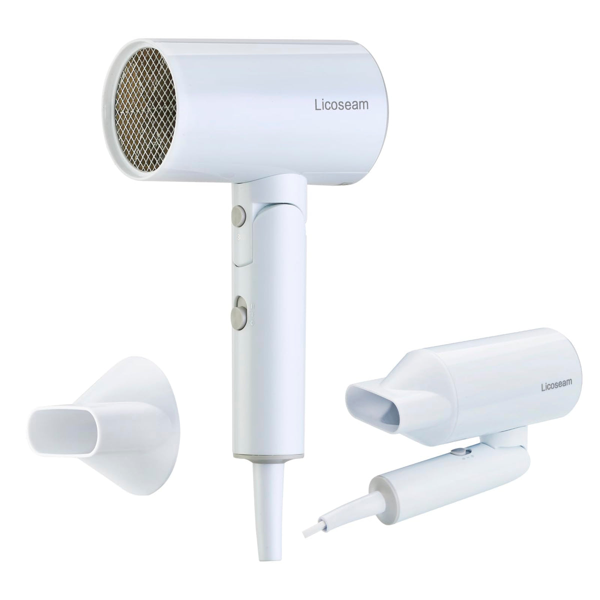 Licoseam hair dryer foldable design for travel convenience.