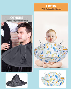 Lictin deep groove hair trap helps contain clippings.