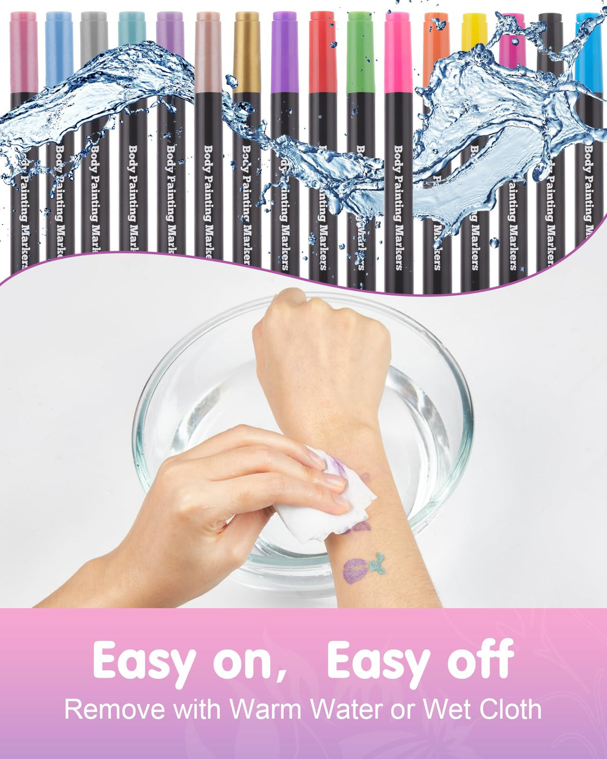 Skin-safe, non-toxic markers from Lictin for worry-free use.