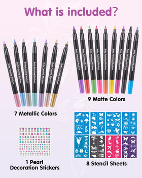 Metallic and regular colors from Lictin for standout skin art.