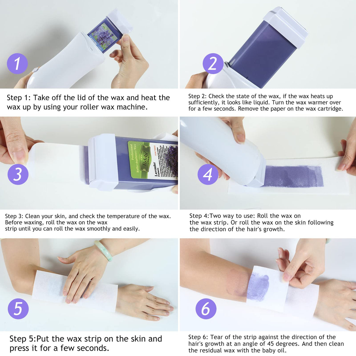 Liddy Dance easy-application roll-on wax for smooth results.