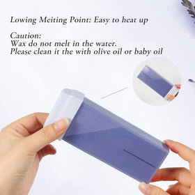 Liddy Dance fast-heating lavender wax for quick waxing sessions.