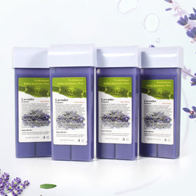 Liddy Dance lavender roll-on wax packaging for easy at-home waxing.