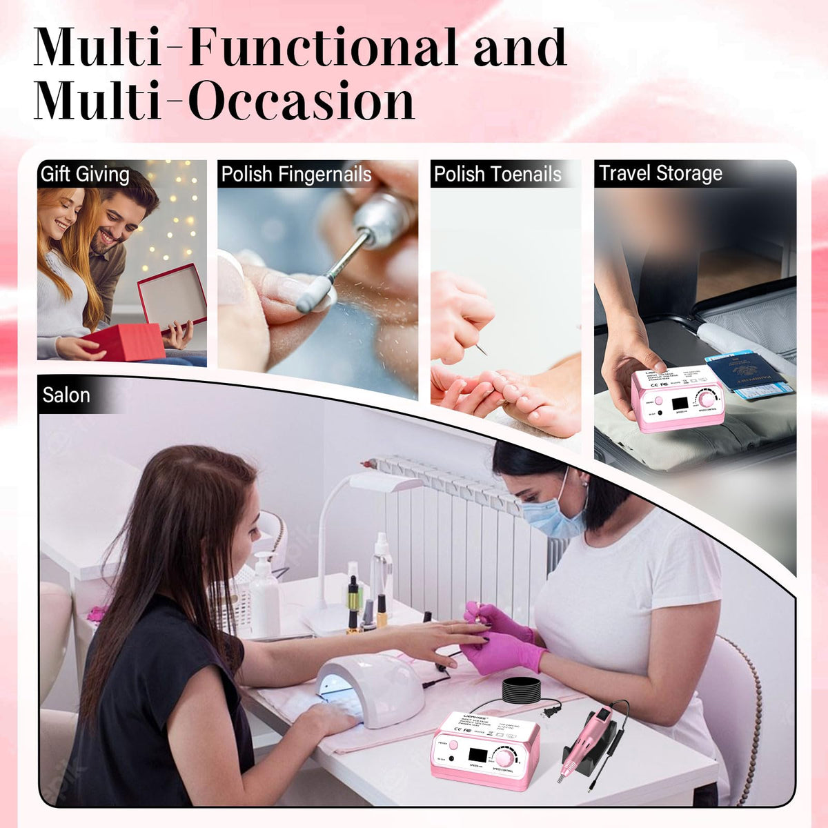 LIERKISS multifunction nail file for manicures and pedicures