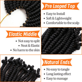 Lifabeauty 6 inch length with pre-twisted design for natural styling.