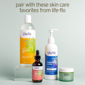 LIFE-FLO lavender and camphor soothe skin during exfoliation.