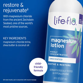 Application scene of LIFE-FLO Magnesium Lotion massaging tired muscles